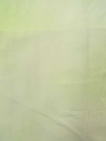 画像5: N0814R  女性用 付下げ  シルク（正絹） 光沢のある 淡い 黄緑色, ききょう 【中古】 【USED】 【リサイクル】 ★★☆☆☆ (5)
