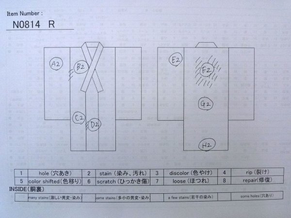 画像14: N0814R  女性用 付下げ  シルク（正絹） 光沢のある 淡い 黄緑色, ききょう 【中古】 【USED】 【リサイクル】 ★★☆☆☆ (14)