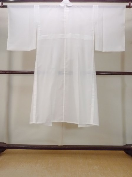 画像2: N0814X  女性用 襦袢  シルク（正絹）   白, 縞 【中古】 【USED】 【リサイクル】 ★★★☆☆ (2)