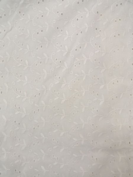 画像3: N0814Y  女性用 襦袢 レース襦袢 綿   オフ ホワイト, 花 【中古】 【USED】 【リサイクル】 ★☆☆☆☆ (3)