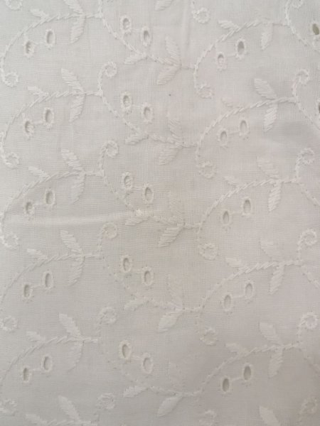 画像5: N0814Y  女性用 襦袢 レース襦袢 綿   オフ ホワイト, 花 【中古】 【USED】 【リサイクル】 ★☆☆☆☆ (5)