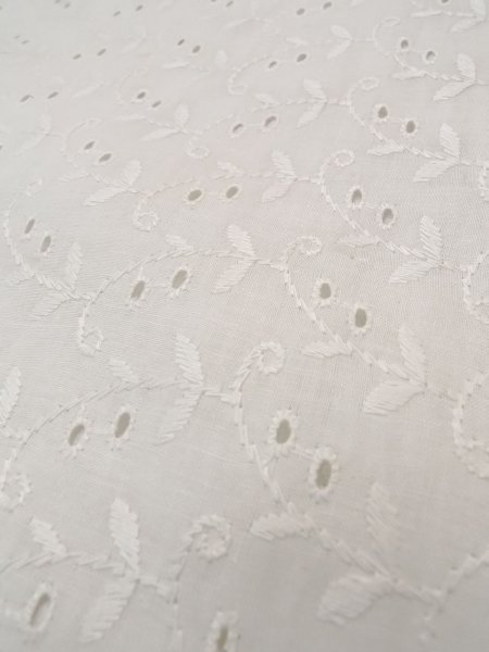 画像8: N0814Y  女性用 襦袢 レース襦袢 綿   オフ ホワイト, 花 【中古】 【USED】 【リサイクル】 ★☆☆☆☆ (8)