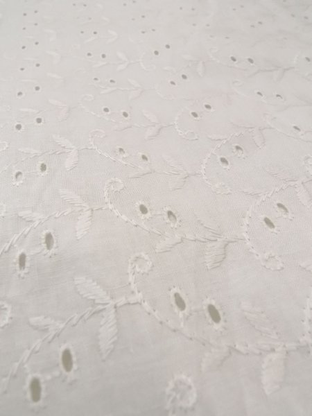 画像10: N0814Y  女性用 襦袢 レース襦袢 綿   オフ ホワイト, 花 【中古】 【USED】 【リサイクル】 ★☆☆☆☆ (10)