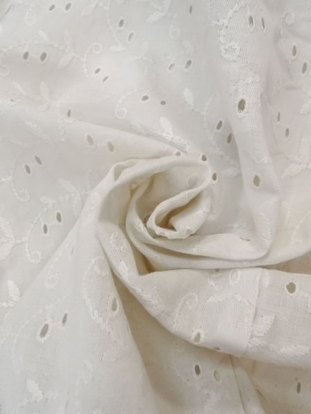 画像12: N0814Y  女性用 襦袢 レース襦袢 綿   オフ ホワイト, 花 【中古】 【USED】 【リサイクル】 ★☆☆☆☆ (12)