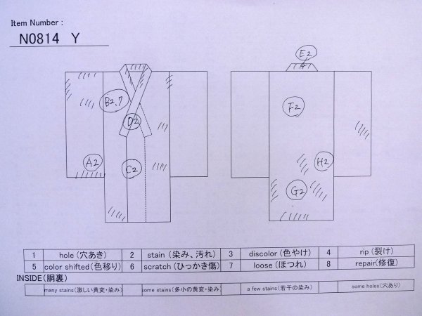 画像14: N0814Y  女性用 襦袢 レース襦袢 綿   オフ ホワイト, 花 【中古】 【USED】 【リサイクル】 ★☆☆☆☆ (14)
