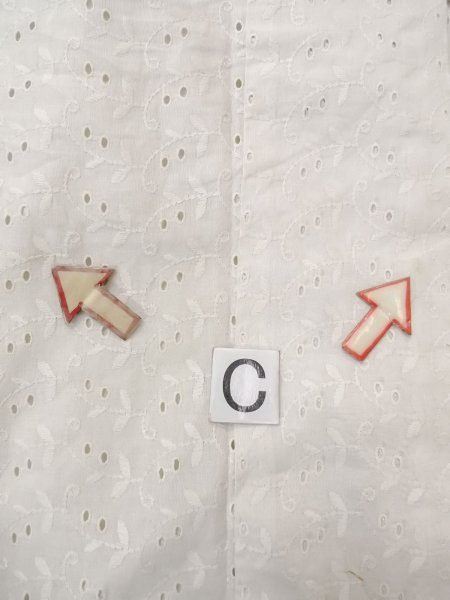 画像17: N0814Y  女性用 襦袢 レース襦袢 綿   オフ ホワイト, 花 【中古】 【USED】 【リサイクル】 ★☆☆☆☆ (17)