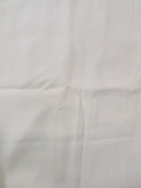 画像4: N0814Z  女性用 襦袢 前身頃の端に折り返し縫いなし シルク(正絹)   アイボリー, 縞 【中古】 【USED】 【リサイクル】 ★☆☆☆☆ (4)