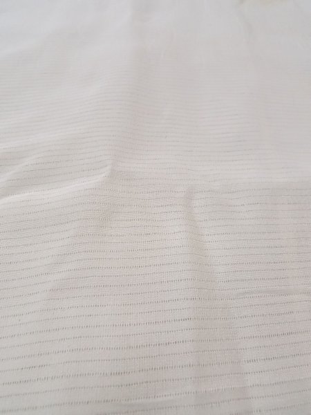 画像7: N0814Z  女性用 襦袢 前身頃の端に折り返し縫いなし シルク(正絹)   アイボリー, 縞 【中古】 【USED】 【リサイクル】 ★☆☆☆☆ (7)