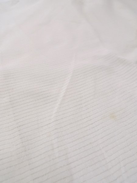 画像8: N0814Z  女性用 襦袢 前身頃の端に折り返し縫いなし シルク(正絹)   アイボリー, 縞 【中古】 【USED】 【リサイクル】 ★☆☆☆☆ (8)