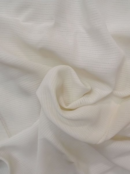 画像10: N0814Z  女性用 襦袢 前身頃の端に折り返し縫いなし シルク(正絹)   アイボリー, 縞 【中古】 【USED】 【リサイクル】 ★☆☆☆☆ (10)