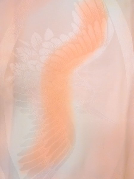 画像7: N0815A Mint  女性用 襦袢  シルク(正絹)  光沢のある 珊瑚色, 菊 【中古】 【USED】 【リサイクル】 ★★★★☆ (7)