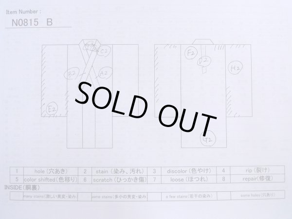 画像14: N0815B  女性用 襦袢 菊柄の地紋の半衿付き 化繊  淡い 珊瑚色, 花 【中古】 【USED】 【リサイクル】 ★★☆☆☆ (14)