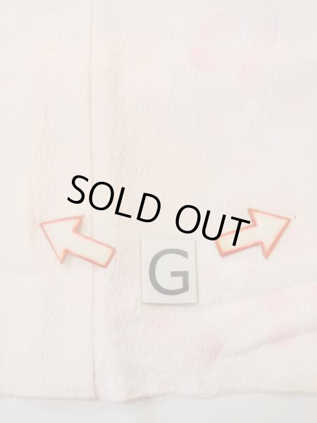 画像21: N0815B  女性用 襦袢 菊柄の地紋の半衿付き 化繊  淡い 珊瑚色, 花 【中古】 【USED】 【リサイクル】 ★★☆☆☆ (21)