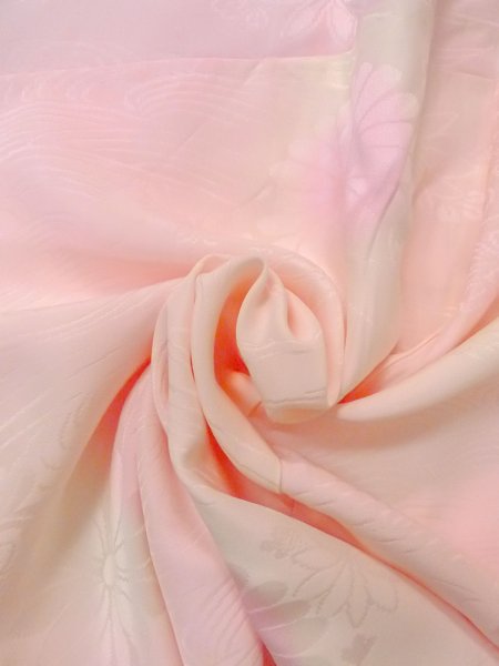 画像11: N0815C  女性用 襦袢  シルク（正絹）  薄い 桃色, 花 【中古】 【USED】 【リサイクル】 ★★☆☆☆ (11)