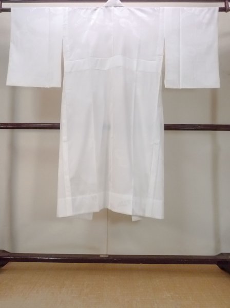 画像2: N0815D  女性用 襦袢  化繊  光沢のある 白,  【中古】 【USED】 【リサイクル】 ★★☆☆☆ (2)