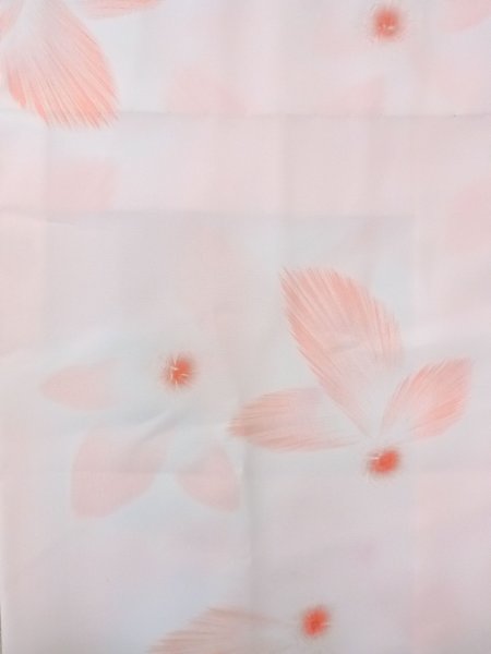 画像4: N0815E  女性用 襦袢  化繊  淡い 桃色, 花 【中古】 【USED】 【リサイクル】 ★★☆☆☆ (4)