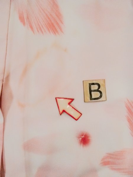 画像15: N0815E  女性用 襦袢  化繊  淡い 桃色, 花 【中古】 【USED】 【リサイクル】 ★★☆☆☆ (15)