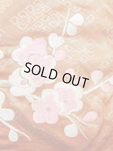 画像19: N0827C  女性用 打掛  シルク(正絹)  光沢のある 橙色, ぼたん 【中古】 【USED】 【リサイクル】 ★★★☆☆ (19)