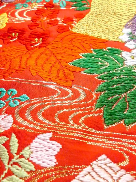 画像23: N0827D Mint  女性用 打掛  シルク（正絹）   赤色, ぼたん 【中古】 【USED】 【リサイクル】 ★★★★☆ (23)