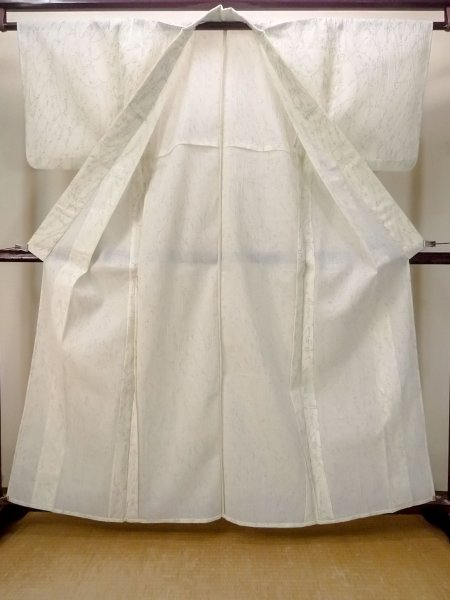 画像2: N0906D Mint  女性用 小千谷縮  麻   アイボリー, 草 【中古】 【USED】 【リサイクル】 ★★★★☆ (2)