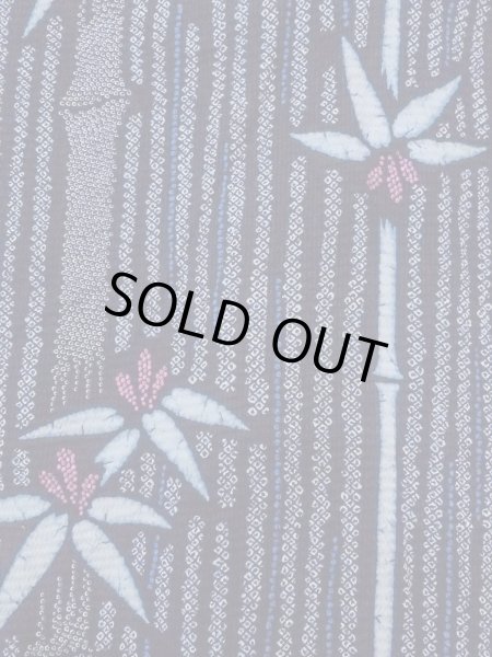 画像3: N0906E  女性用 浴衣（日本製）  綿   藍, 花 【中古】 【USED】 【リサイクル】 ★★★☆☆ (3)