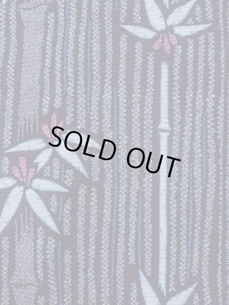 画像4: N0906E  女性用 浴衣（日本製）  綿   藍, 花 【中古】 【USED】 【リサイクル】 ★★★☆☆ (4)