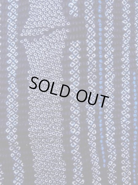 画像7: N0906E  女性用 浴衣（日本製）  綿   藍, 花 【中古】 【USED】 【リサイクル】 ★★★☆☆ (7)