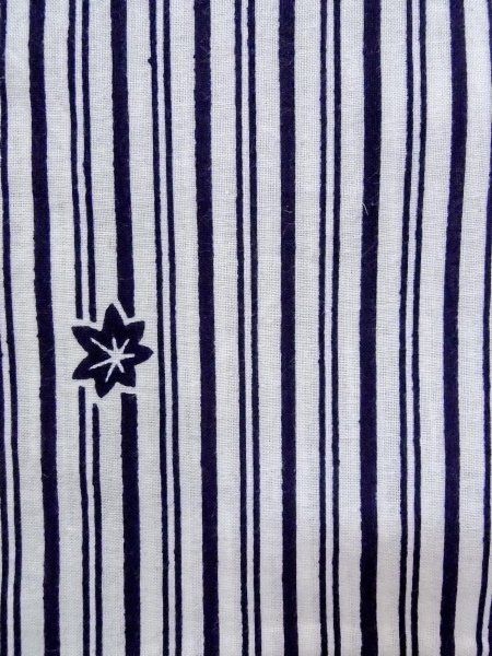 画像5: N0906K  女性用 浴衣（日本製）  綿   白, もみじ 【中古】 【USED】 【リサイクル】 ★☆☆☆☆ (5)