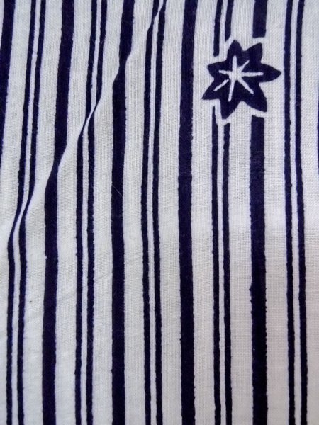 画像7: N0906K  女性用 浴衣（日本製）  綿   白, もみじ 【中古】 【USED】 【リサイクル】 ★☆☆☆☆ (7)