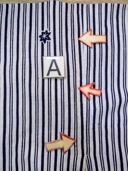 画像14: N0906K  女性用 浴衣（日本製）  綿   白, もみじ 【中古】 【USED】 【リサイクル】 ★☆☆☆☆ (14)