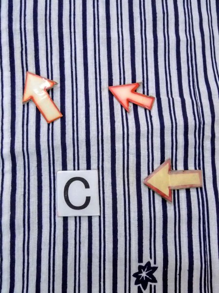 画像16: N0906K  女性用 浴衣（日本製）  綿   白, もみじ 【中古】 【USED】 【リサイクル】 ★☆☆☆☆ (16)