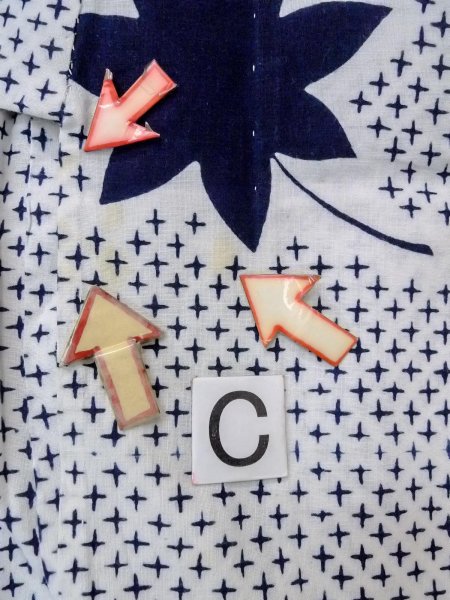 画像13: N0906L  女性用 浴衣(日本製)  綿   白, もみじ 【中古】 【USED】 【リサイクル】 ★★☆☆☆ (13)