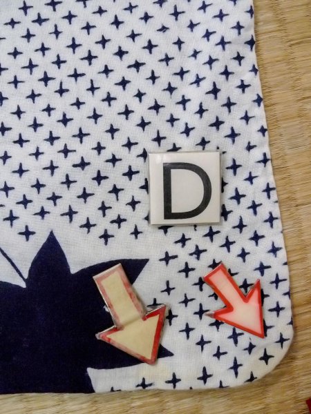 画像14: N0906L  女性用 浴衣(日本製)  綿   白, もみじ 【中古】 【USED】 【リサイクル】 ★★☆☆☆ (14)