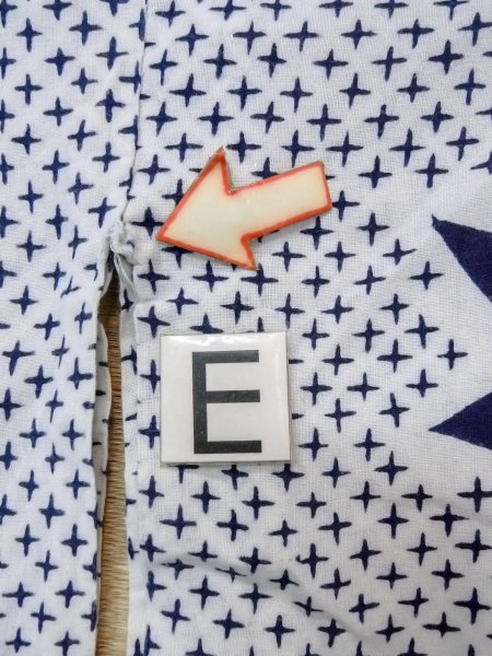 画像15: N0906L  女性用 浴衣(日本製)  綿   白, もみじ 【中古】 【USED】 【リサイクル】 ★★☆☆☆ (15)