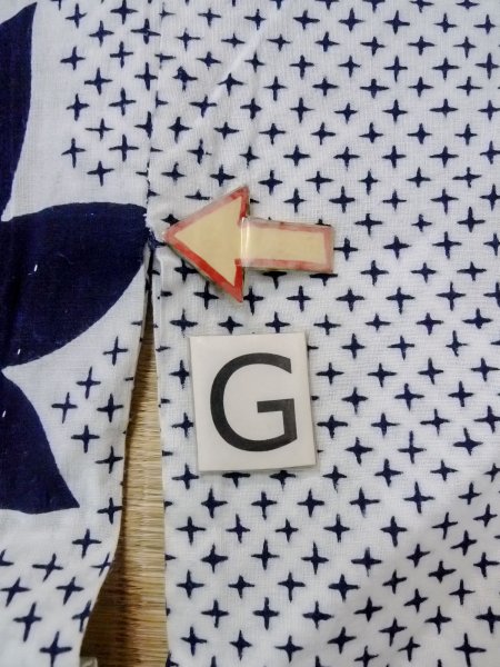 画像17: N0906L  女性用 浴衣(日本製)  綿   白, もみじ 【中古】 【USED】 【リサイクル】 ★★☆☆☆ (17)