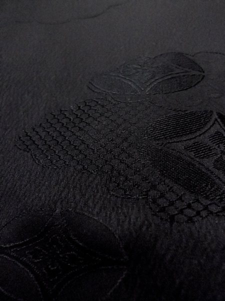 画像9: N0906Q Mint  女性用 羽織  シルク（正絹）   黒,  【中古】 【USED】 【リサイクル】 ★★★★☆ (9)