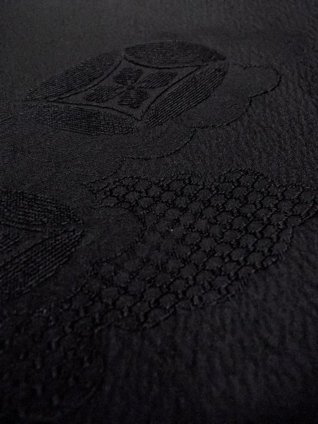 画像10: N0906Q Mint  女性用 羽織  シルク（正絹）   黒,  【中古】 【USED】 【リサイクル】 ★★★★☆ (10)