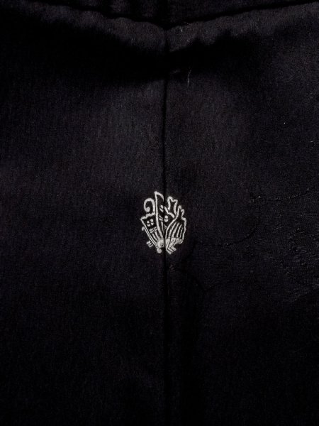 画像3: N0906R  女性用 羽織  シルク（正絹）   黒,  【中古】 【USED】 【リサイクル】 ★★★☆☆ (3)