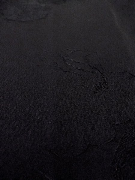 画像11: N0906R  女性用 羽織  シルク（正絹）   黒,  【中古】 【USED】 【リサイクル】 ★★★☆☆ (11)