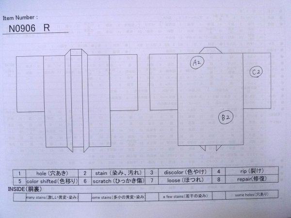 画像14: N0906R  女性用 羽織  シルク（正絹）   黒,  【中古】 【USED】 【リサイクル】 ★★★☆☆ (14)
