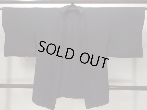 画像1: N0906U  女性用 羽織  シルク（正絹）   黒,  【中古】 【USED】 【リサイクル】 ★★★☆☆ (1)