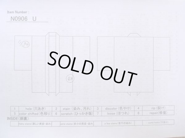 画像13: N0906U  女性用 羽織  シルク（正絹）   黒,  【中古】 【USED】 【リサイクル】 ★★★☆☆ (13)