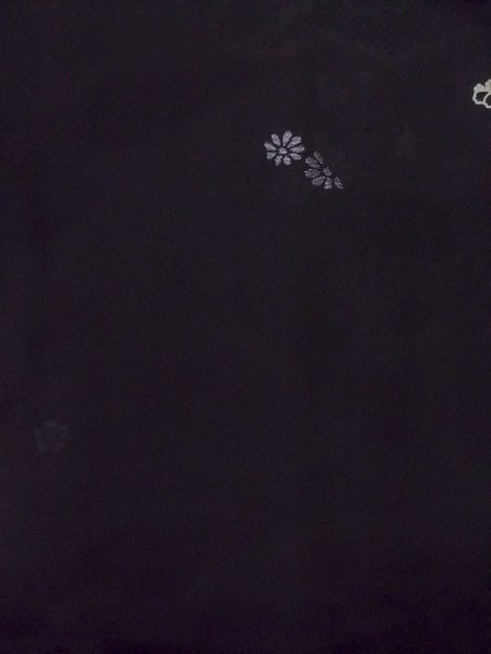 画像4: N0906W Mint  女性用 羽織  シルク(正絹)   黒, 源氏雲 【中古】 【USED】 【リサイクル】 ★★★★☆ (4)