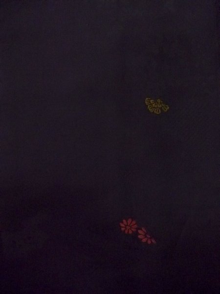 画像5: N0906W Mint  女性用 羽織  シルク(正絹)   黒, 源氏雲 【中古】 【USED】 【リサイクル】 ★★★★☆ (5)