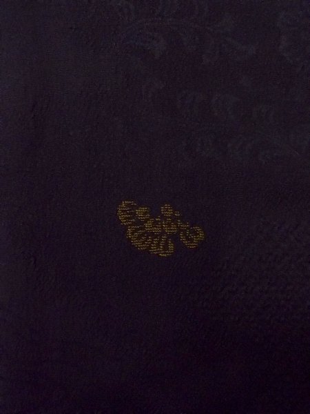 画像7: N0906W Mint  女性用 羽織  シルク(正絹)   黒, 源氏雲 【中古】 【USED】 【リサイクル】 ★★★★☆ (7)