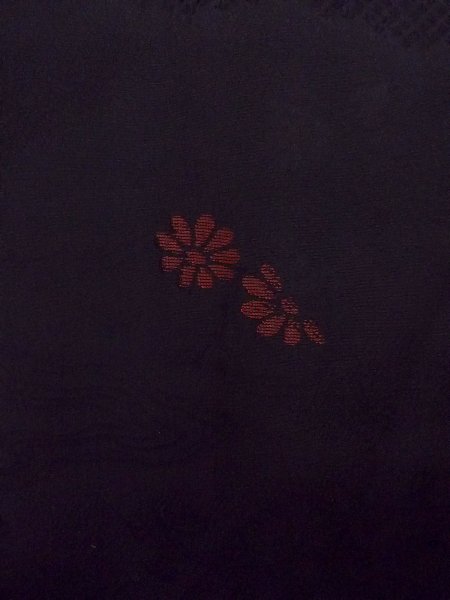 画像8: N0906W Mint  女性用 羽織  シルク(正絹)   黒, 源氏雲 【中古】 【USED】 【リサイクル】 ★★★★☆ (8)