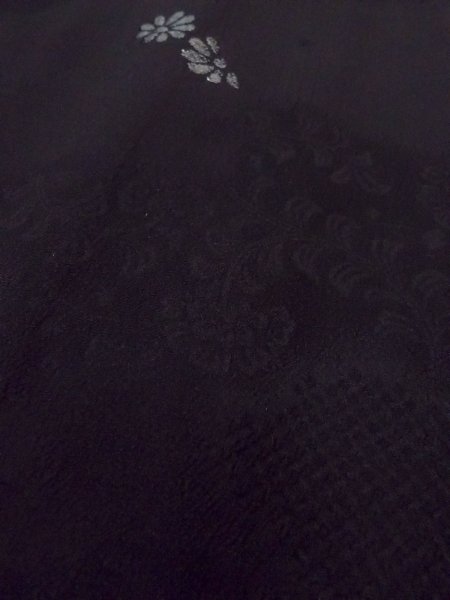 画像9: N0906W Mint  女性用 羽織  シルク(正絹)   黒, 源氏雲 【中古】 【USED】 【リサイクル】 ★★★★☆ (9)