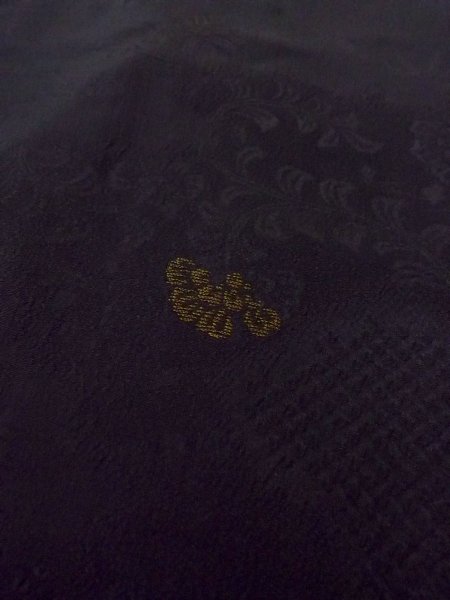 画像10: N0906W Mint  女性用 羽織  シルク(正絹)   黒, 源氏雲 【中古】 【USED】 【リサイクル】 ★★★★☆ (10)