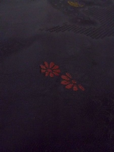 画像11: N0906W Mint  女性用 羽織  シルク(正絹)   黒, 源氏雲 【中古】 【USED】 【リサイクル】 ★★★★☆ (11)