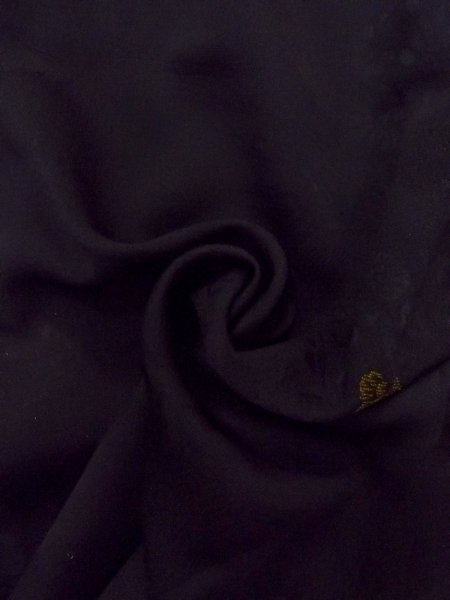 画像12: N0906W Mint  女性用 羽織  シルク(正絹)   黒, 源氏雲 【中古】 【USED】 【リサイクル】 ★★★★☆ (12)